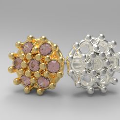 untitled.9937.jpg 3D file flower earing- 1mm stones・Design to download and 3D print