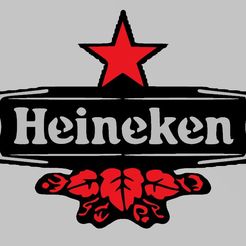 face.jpg STL file Heineken logo・Model to download and 3D print