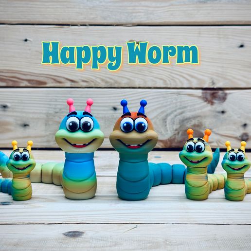 Happy Worm - 3D model önizlemesi