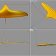 04_3view.jpg 3D file MIZMO - A Blended Wing Body (BWB) Flying Wing・3D printing model to download