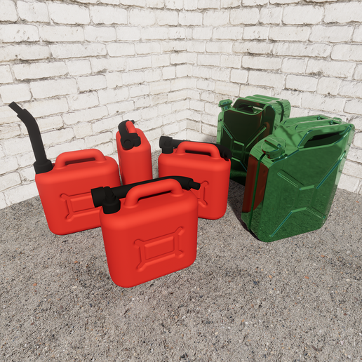 1:64 Scale Fuel and Jerry Cans - Premium Diorama Accessory