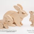 Easter-Bunny-3.jpg Easter Bunny (sitting/standing) 3-layered-animal cnc/laser