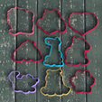 steps.png Clifford the Big Red Dog cookie cutter set of 9