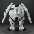Image2.png Free STL file Articulated Golem robot, Model B-800, Printed to assemble・3D printer design to download