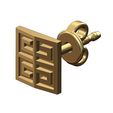 Givenchy-greek-key-stud-earring-00.jpg Givenchy logo stud earring 3D print model
