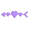 fleche coeur 2.stl "Happiness" arrows "hearts" and "happiness"