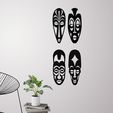Presentation1.jpg African masks ( 4 masks ) for wall decoration