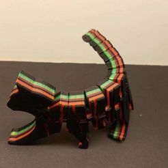 20190504_115102.jpg Free 3D file Flexi Stripy Cat・3D printable design to download
