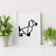 c.png Modern geometric decoration : Puppy