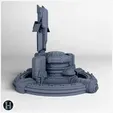 3FCMB12_3.webp Large circular base with tower and dome (12) - Future Sci-Fi SF Post apocalyptic Tabletop Scifi Wargaming Planetary exploration RPG Terrain