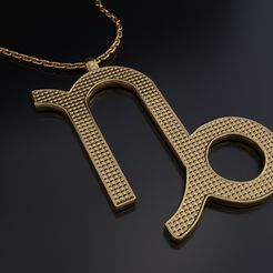1.jpg 3D file Capricorn Pendant・Model to download and 3D print