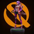 carlos-silva-mx-nurse-3.jpg Cyberpunk Nurse Girl with Robot - Stylized Anime 3D Print Model
