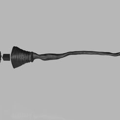 render.174.jpg STL-Datei HOGWARTS LEGACY Eibengeflecht Besen Schreibtisch Ornament・3D-Druck-Idee zum Herunterladen