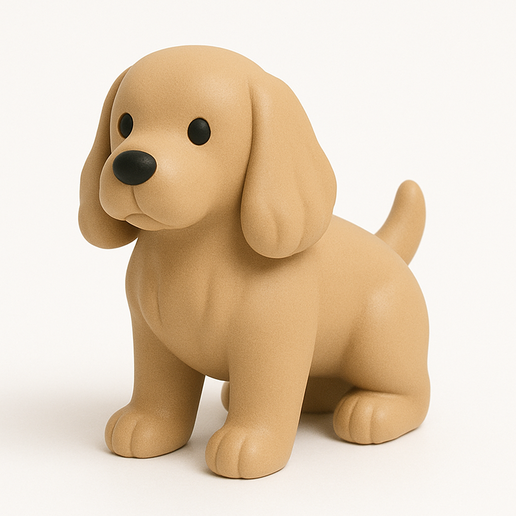 Cute Cocker Spaniel Dog Toy - 3D Printable Figurine (Ready to Paint!) 3D model