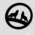 06.PNG wolf howling printable coaster
