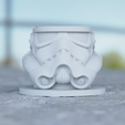 01.png Egg Holder Helmet Starwars Storm Trooper 3D print model