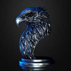 render.jpg Файл 3D Бюст лысого орла (предварительная поддержка)・Модель для загрузки и 3D печати