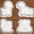 01.jpg Skunk Cookie Cutter Set