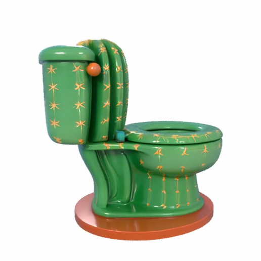 Cactus Toilet  Spiky Bathroom 3D Model STL File for 3D printingCults