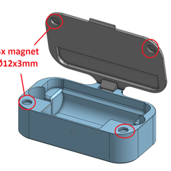 4x magnet @12x3mm Revopoint POP2 portable case