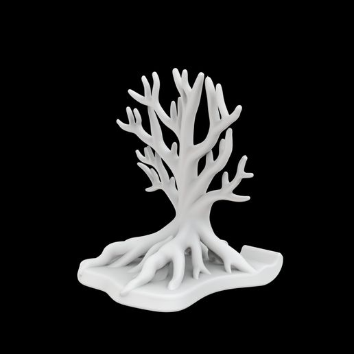 Branch Root Phone Stand 3D Printable Model 3D model