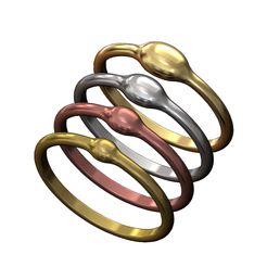 Rain Droplet Stacking Ring Set-00.JPG Файл STL Rain Droplet Stacking Ring Set 3D print model・3D модель для печати скачать