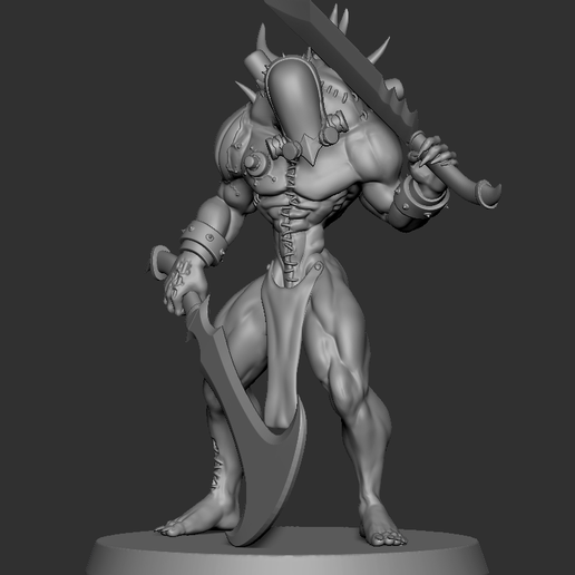 H_pose01.png 3D file Monstrosity 01 - Cursed Elves・Template to download and 3D print, edgeminiatures
