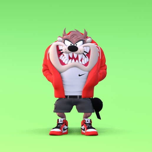 sdff.png Taz urban vibes Fan Art (Multiparts/3mf)