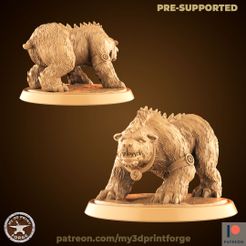 Bear-Druid0.jpg 3D file Druid Bear Form・3D printable model to download, My3DprintFORGE