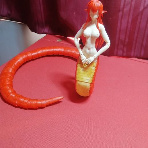 👹 monster musume mia bjd (lamia) updated・ 3MF File for 3D printing・Cults