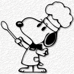 project_20230718_0928556-01.png Chef Snoopy with Batter spoon wall art Charlie Brown Wall Decor Peanuts