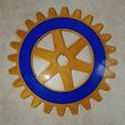 Rotary Wheel Print Back.jpg Rotary International Symbol - Dual Extrusion