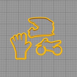 1.png cutter cookie motocross - glove, motorcycle and helmet
