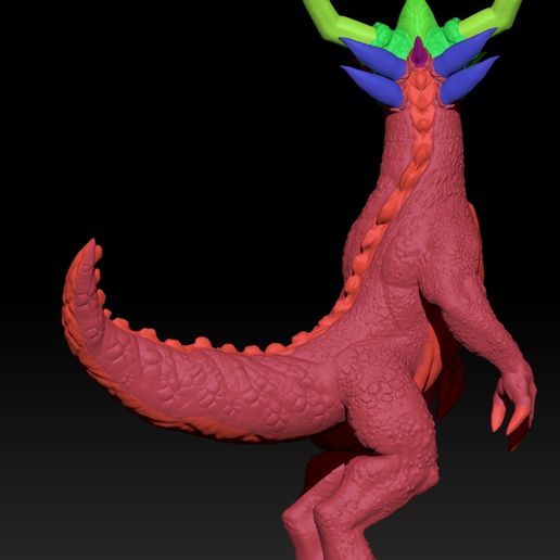 ZBrush_Posterior_polygroup.jpg Dragon_Creature