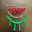 watermelon-sandia-articulated-separate-stl.png Арбуз / Sandia шарнирный / гибкий