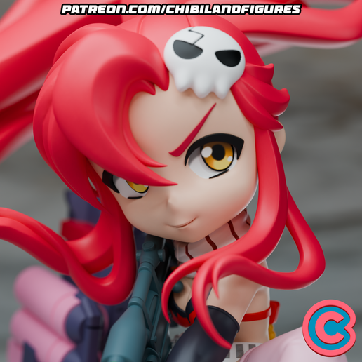 Yoko - Gurren Lagann - Chibi - 3D model önizlemesi