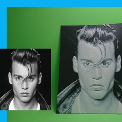 JD2.png Free STL file Drawing Johnny Depp・3D printer model to download