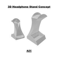 Image.jpg Free STL file 3D Headphone Stand Concept・3D printable model to download, alexaldridge