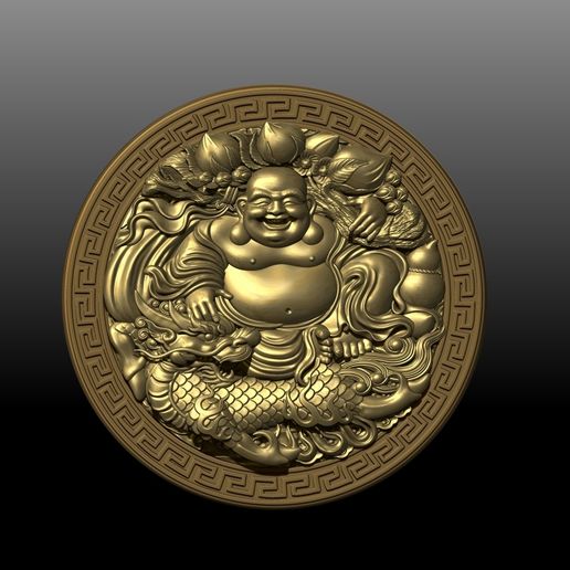 Laughing Buddha Pendant 3D model