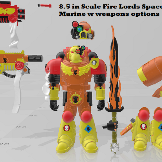 McFarlane 8.5 in Scale Custom Fire Lords Space Marine 3D model