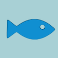 s12-f.png Stamp 12 - Fish Simple - Fondant Decoration Maker Toy