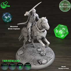 12-Mounted-Elven-Captain.png Archivo 3D Capitán elfo montado・Plan para descargar y imprimir en 3D
