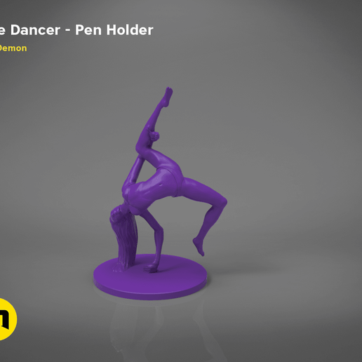 poledancer-isometric_parts.157.png Télécharger le fichier STL Pole Dancer - Porte-stylo • Objet pour imprimante 3D, 3D-mon