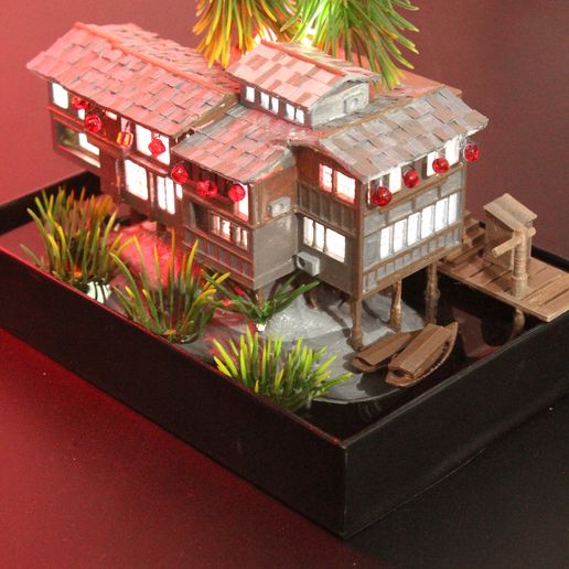 Fichier STL gratuit Hangars à bateaux de style japonais (Ine no Funaya ...