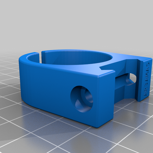 Ar3amas-PicatinnyCylinderHolder-21mmOpenClamp-L14mm75-D31mm2-center.png Suporte de cilindro Picatinny personalizável - Braçadeira aberta para calha Pic de 0,835 pol. e 21 mm