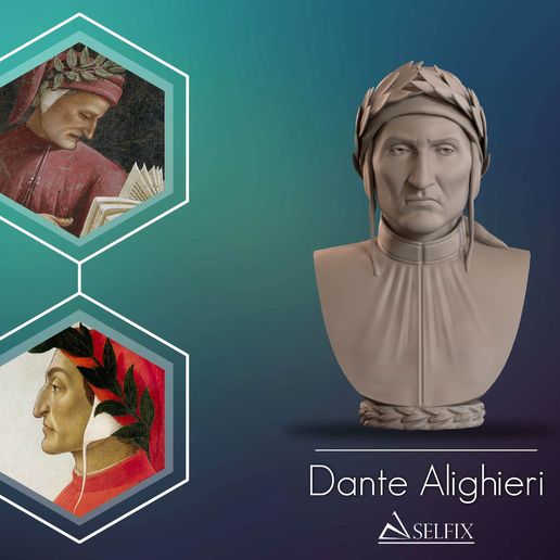 Dante Alighieri Bust Sculpture