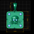 dimension-1.png Rasta Skull Pendant with Diamond Accents
