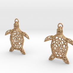 turtleearrings.jpg 3D file Turtle Earrings・3D printable design to download