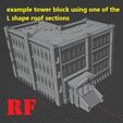 example.jpg optionable tower block building set 6mm - 8mm scale