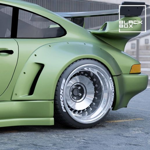 🛞 Turbine fan Wheel set Front and Rear with 2 tires・ 3D File for ・Cults